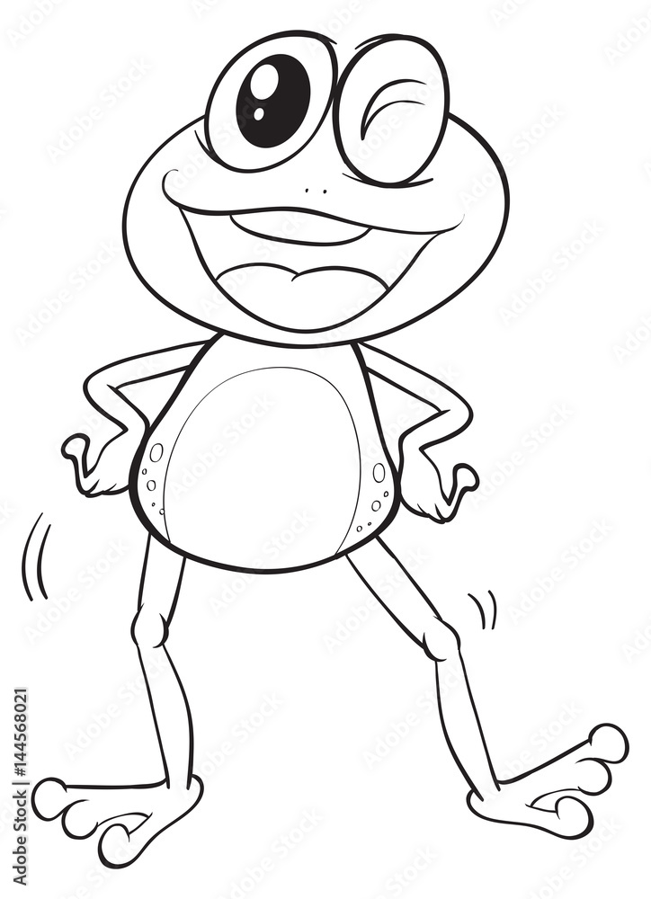 Animal outline for little frog Animal outline for little frog