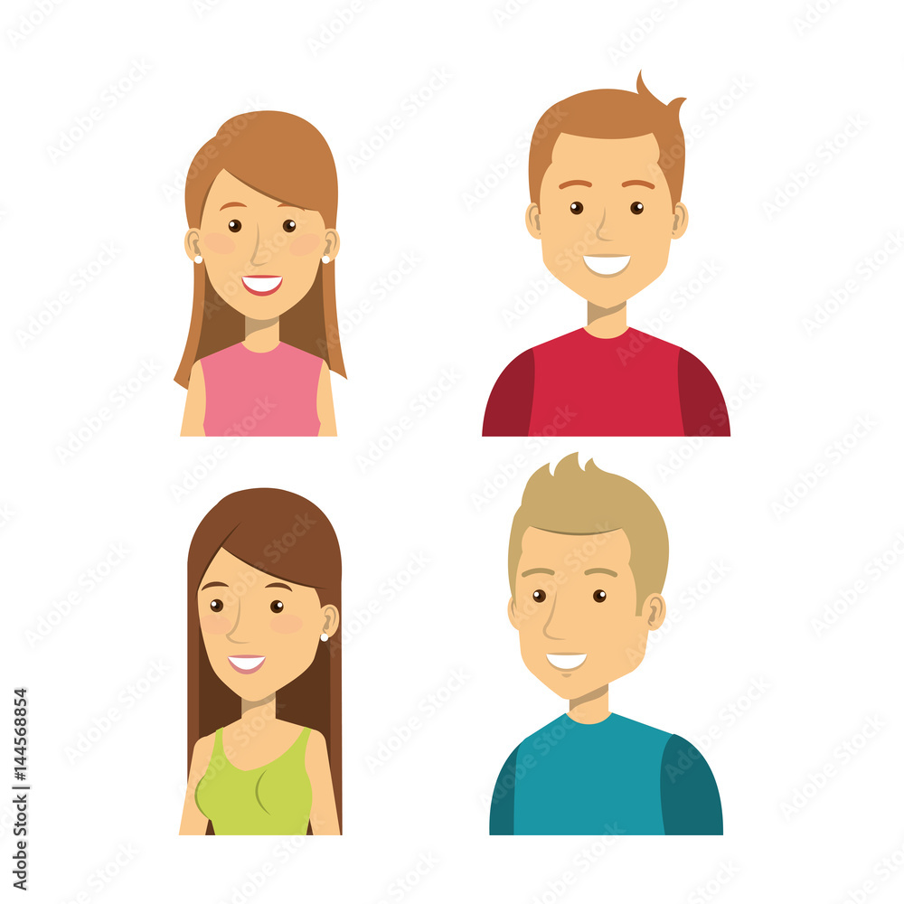 young people style characters vector illustration design young people style characters vector illustration design