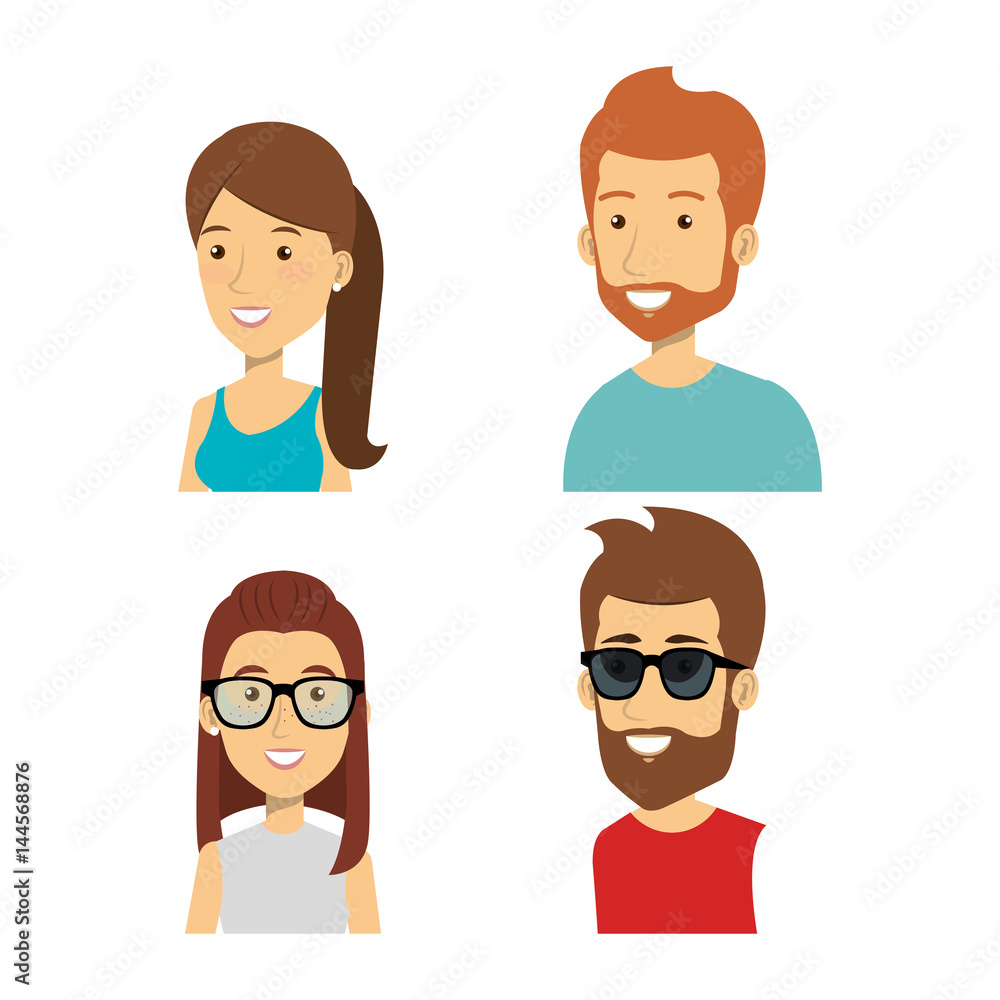 young people style characters vector illustration design young people style characters vector illustration design