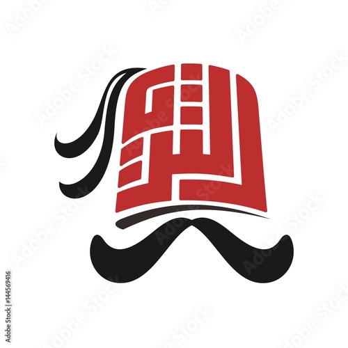 fez logo vector. turkish hat logo.