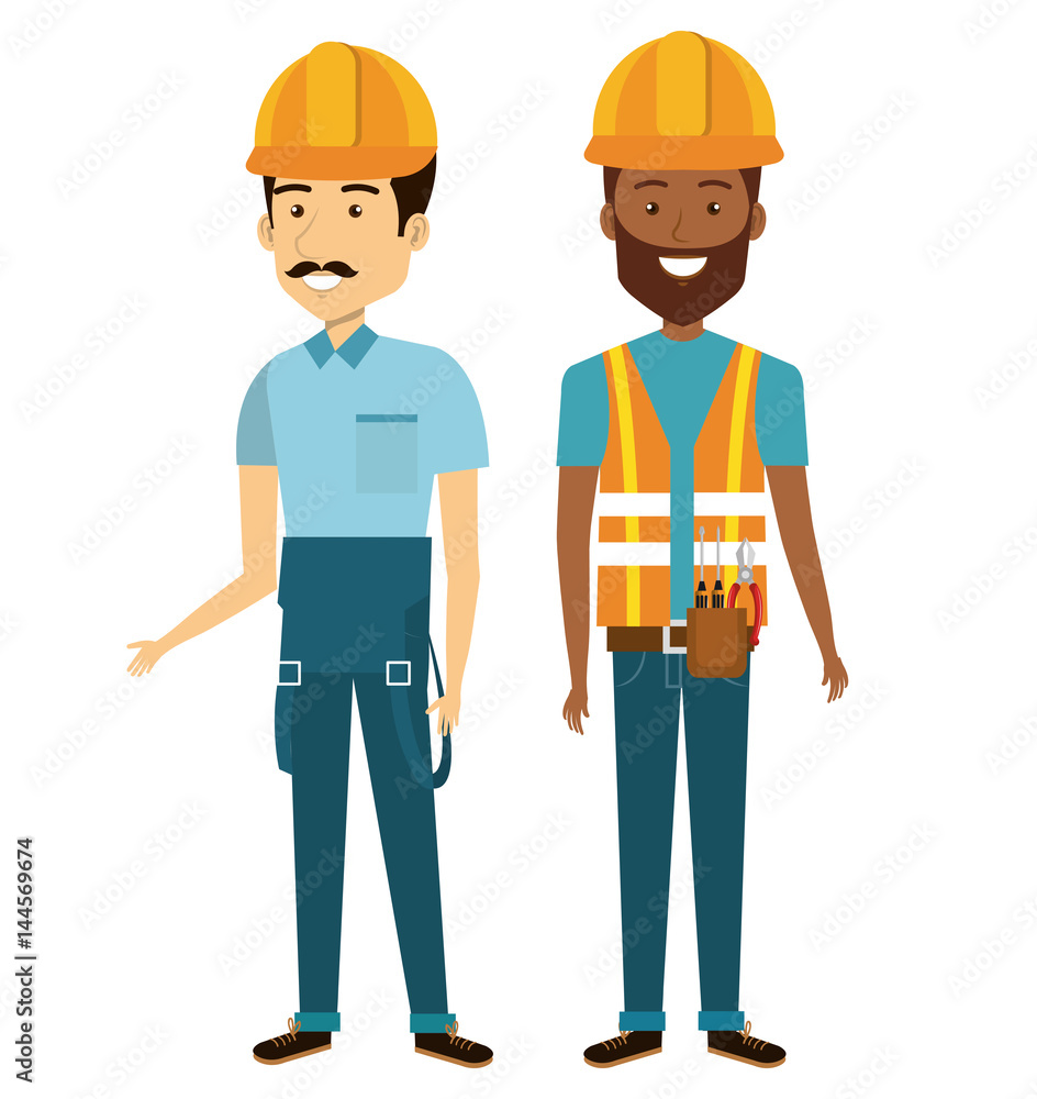 professional construction people characters vector illustration design professional construction people characters vector illustration design