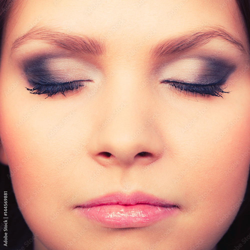 Glamorous woman with elegant eyes make up. Glamorous woman with elegant eyes make up.