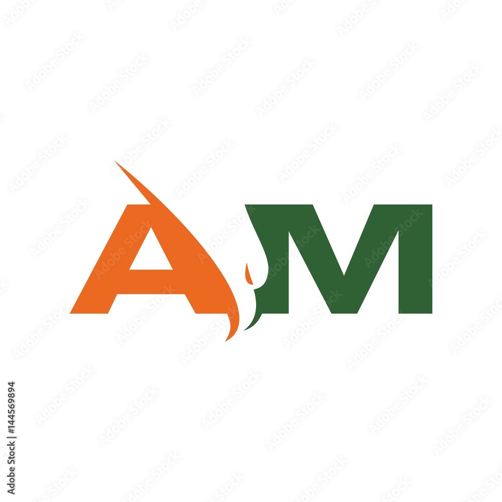 letter A and M logo vector. Stock Vector Adobe Stock