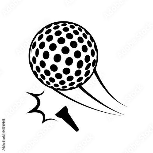 Golf sport game icon vector illustration graphic design
