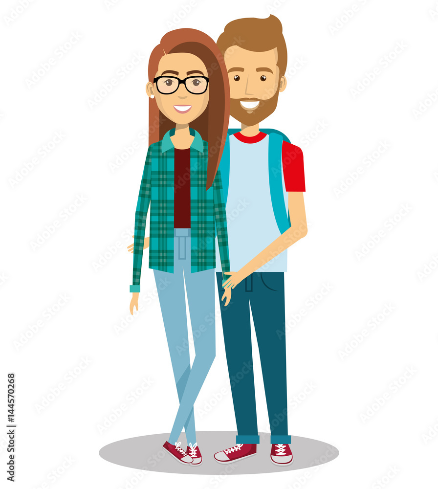 young people style characters vector illustration design young people style characters vector illustration design