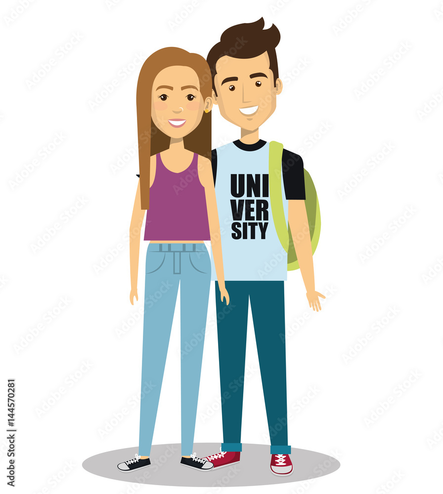 young people style characters vector illustration design young people style characters vector illustration design