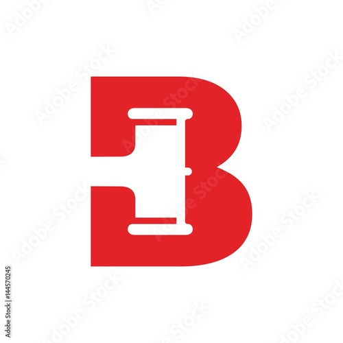 letter B and gavel logo vector. hammer logo.