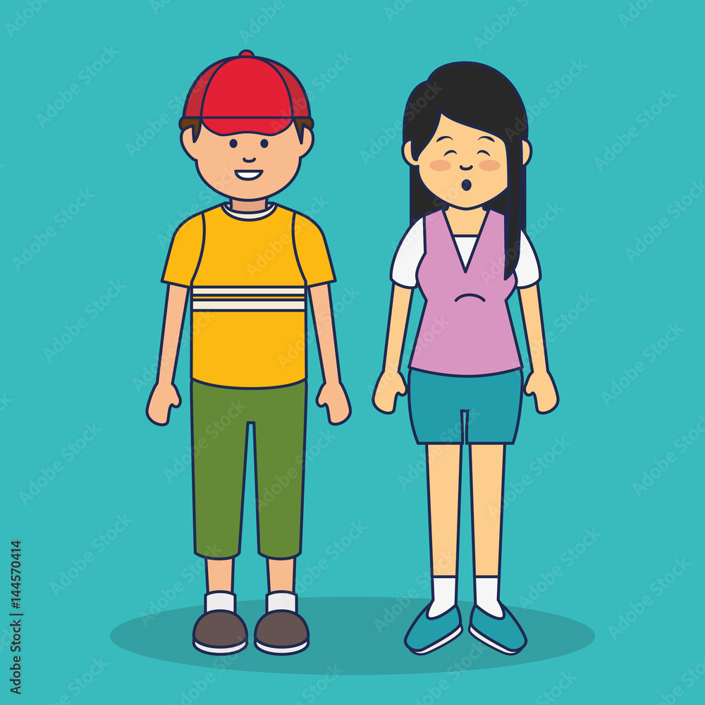 young people ethnicity characters vector illustration design young people ethnicity characters vector illustration design