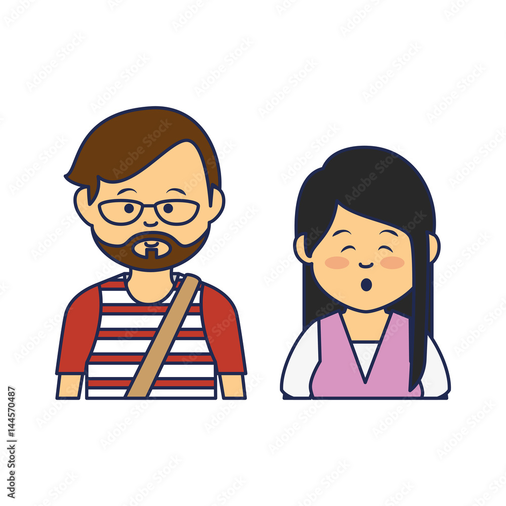 young people ethnicity characters vector illustration design young people ethnicity characters vector illustration design