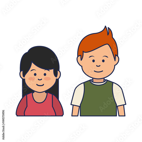 young people ethnicity characters vector illustration design