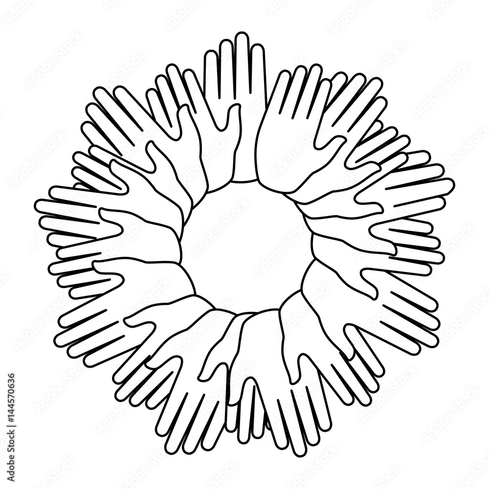 Human hands symbol icon vector illustration graphic design Human hands symbol icon vector illustration graphic design