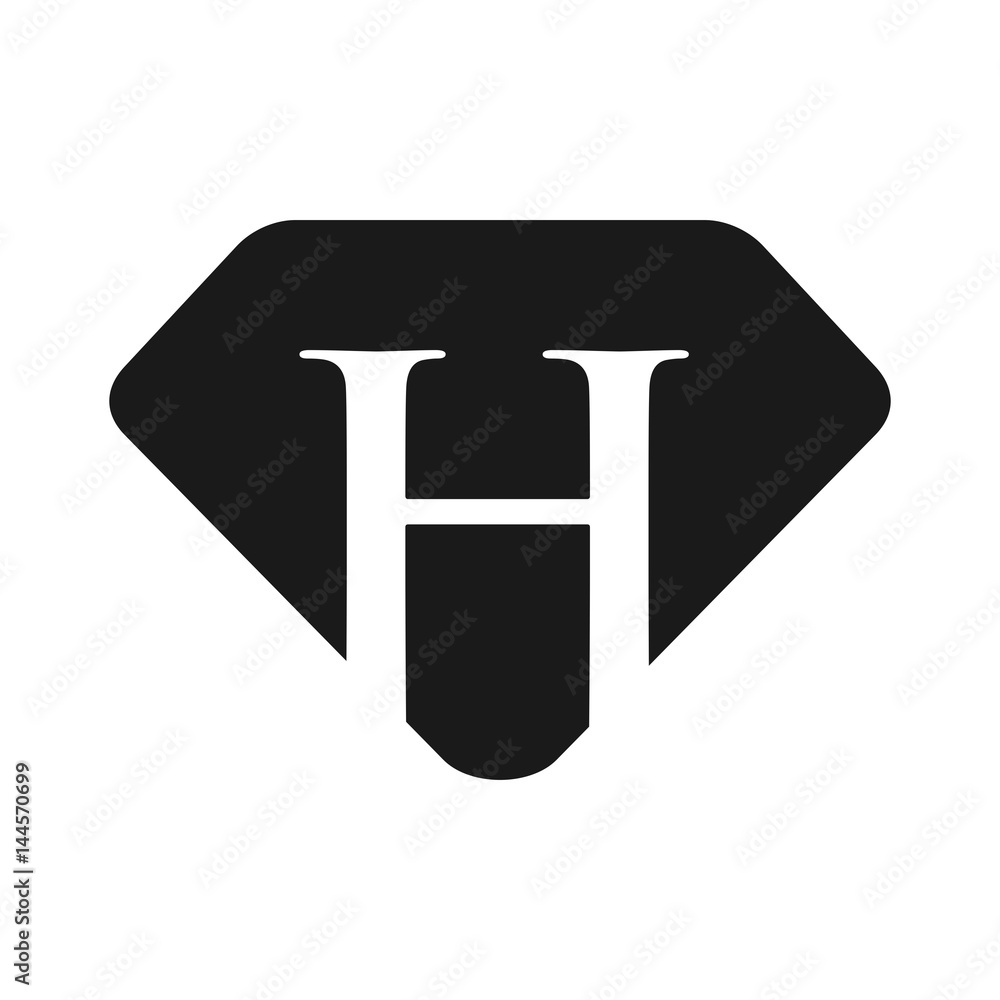 letter H jewelry logo. diamond logo Stock Vector | Adobe Stock