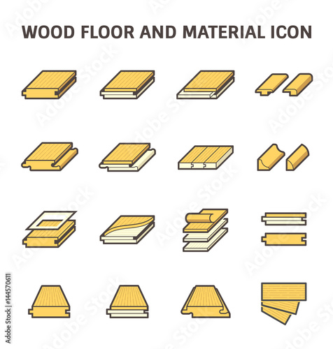 Wood floor and material vector icon set design.
