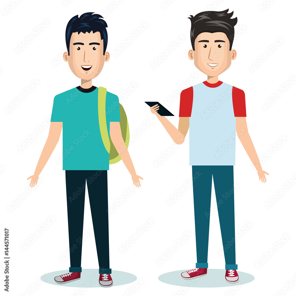 young people style characters vector illustration design young people style characters vector illustration design