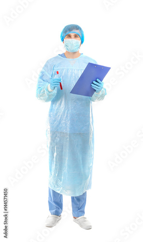 Handsome young doctor on wh...