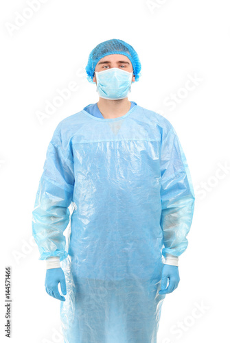 Handsome young doctor on wh...