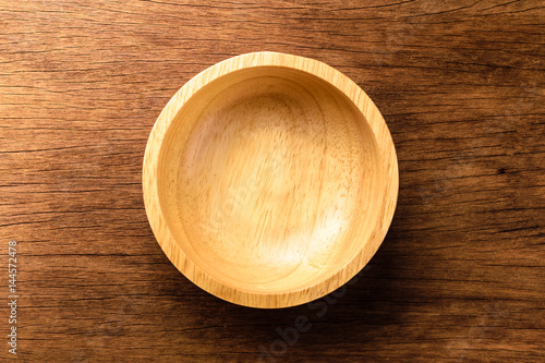 wood bowl background top view
