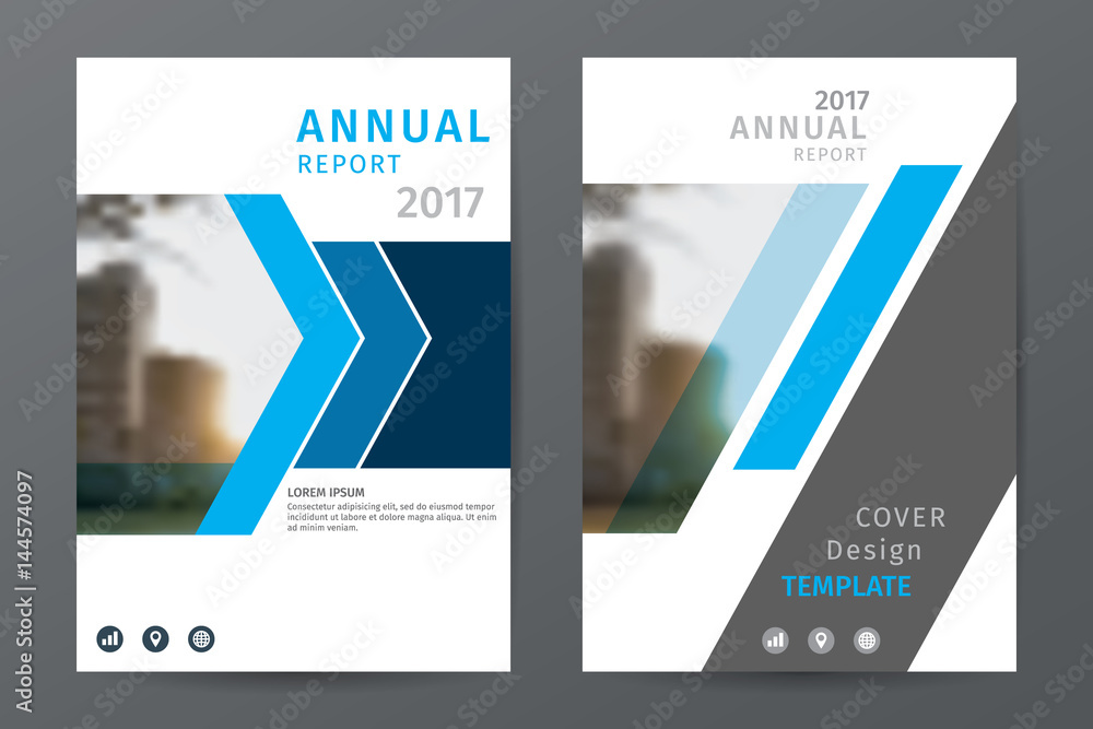 Naklejka premium Abstract annual report brochure flyer template, book cover layout in A4 size
