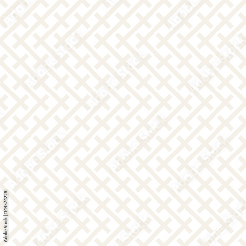 Weave Seamless Pattern. Stylish Repeating Texture. Black and White Geometric Vector Illustration. © Samolevsky