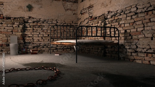 Dark prison room
