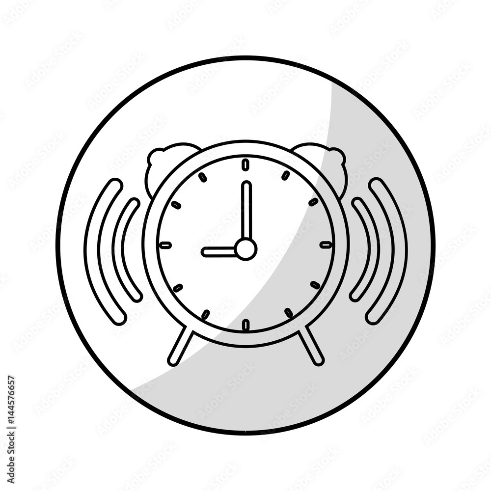 clock device icon over white background. vector illustration clock device icon over white background. vector illustration