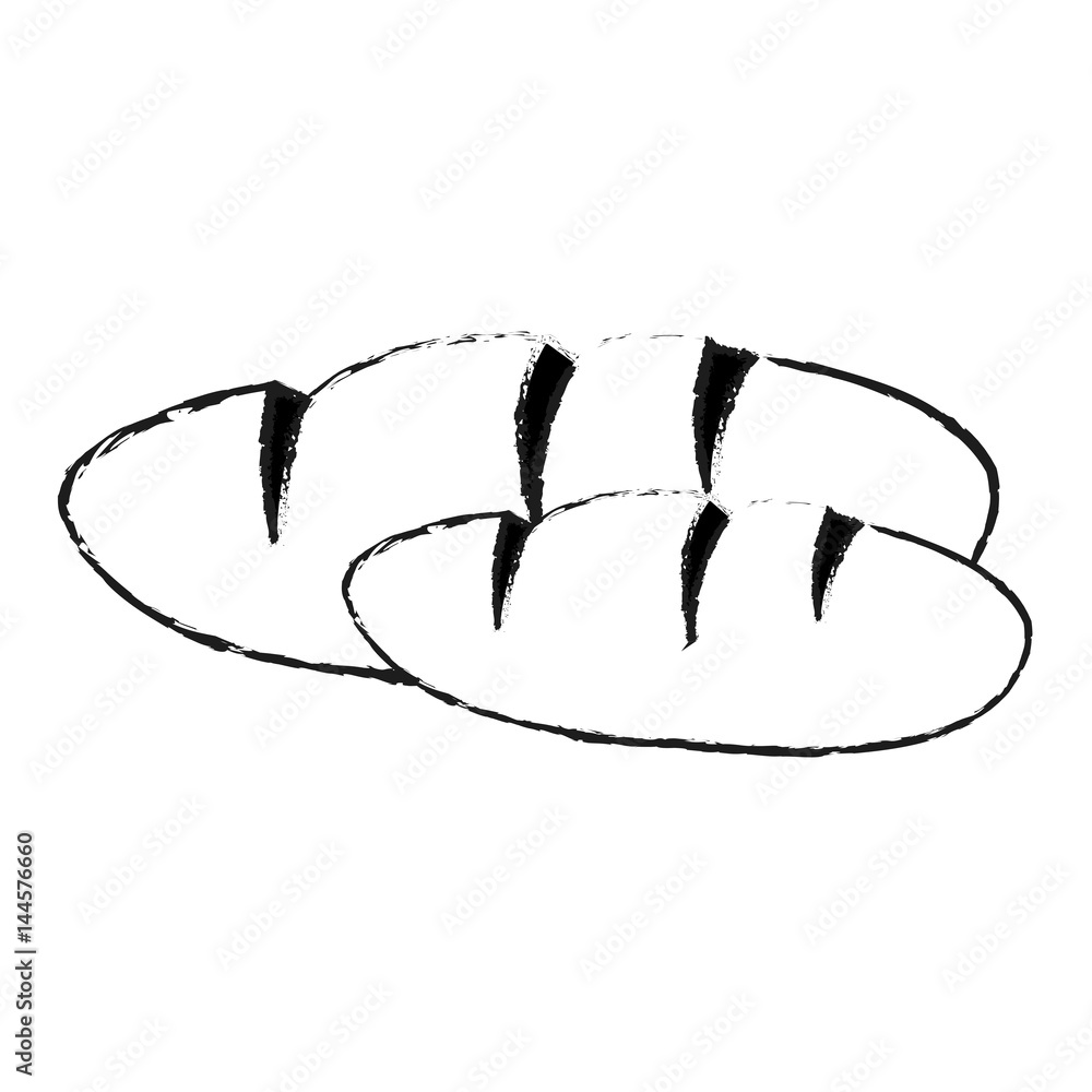 bread loaf icon image vector illustration design with black sketch line bread loaf icon image vector illustration design with black sketch line