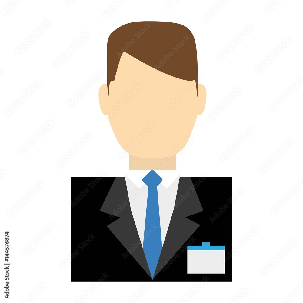 hotel receptionist icon over white background. colorful design. vector illustration hotel receptionist icon over white background. colorful design. vector illustration