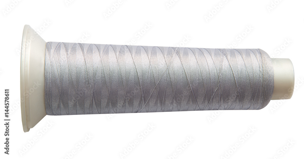 Spools of thread isolated on white background.