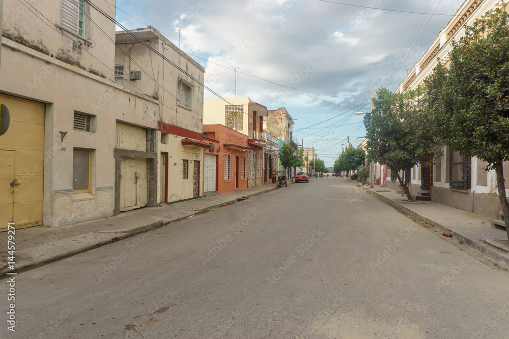 CIENFUEGOS, CUBA - DECEMBER 31, 2016: Street view