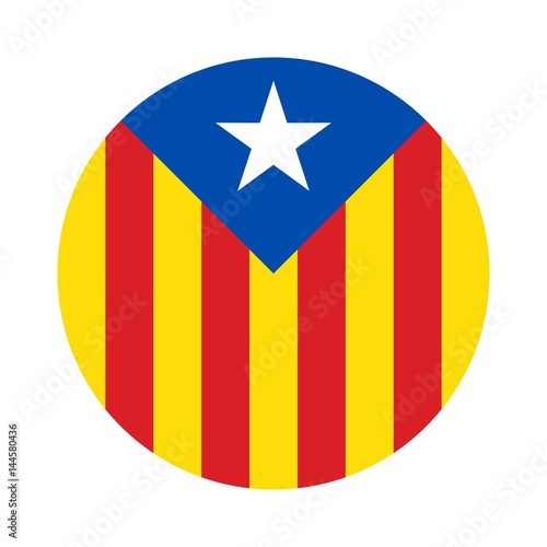 catalonia flag. catalan logo vector.