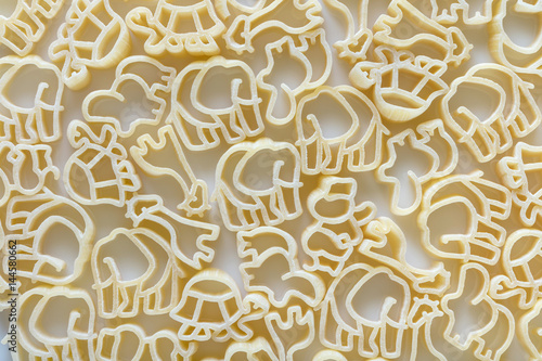 texture of pasta in the shape of animals