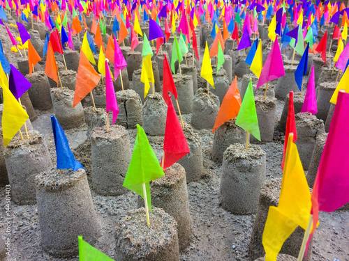 Wat tham phaen sand castle tradition. photo