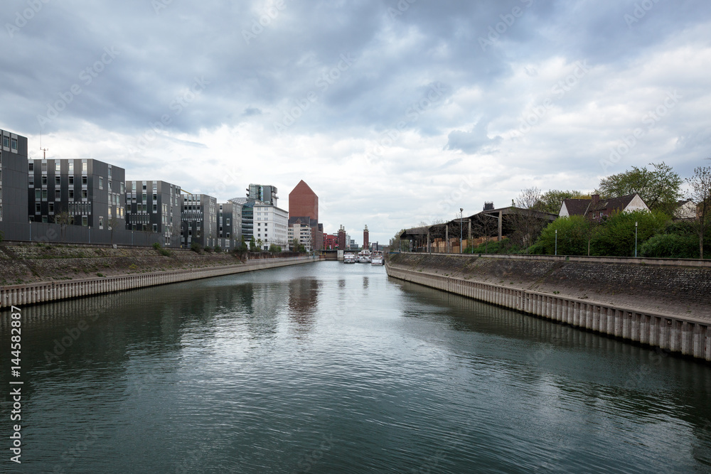 View towards Swangate-Bridge at Duisburg /Germany