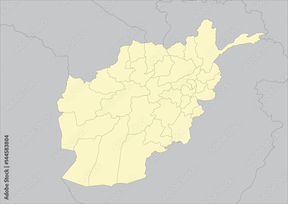 Fototapeta premium Vector map of Afghanistan