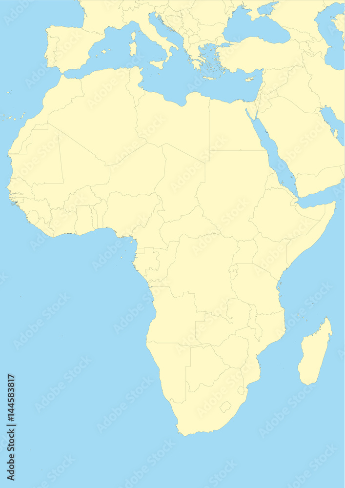 vector map of Africa
