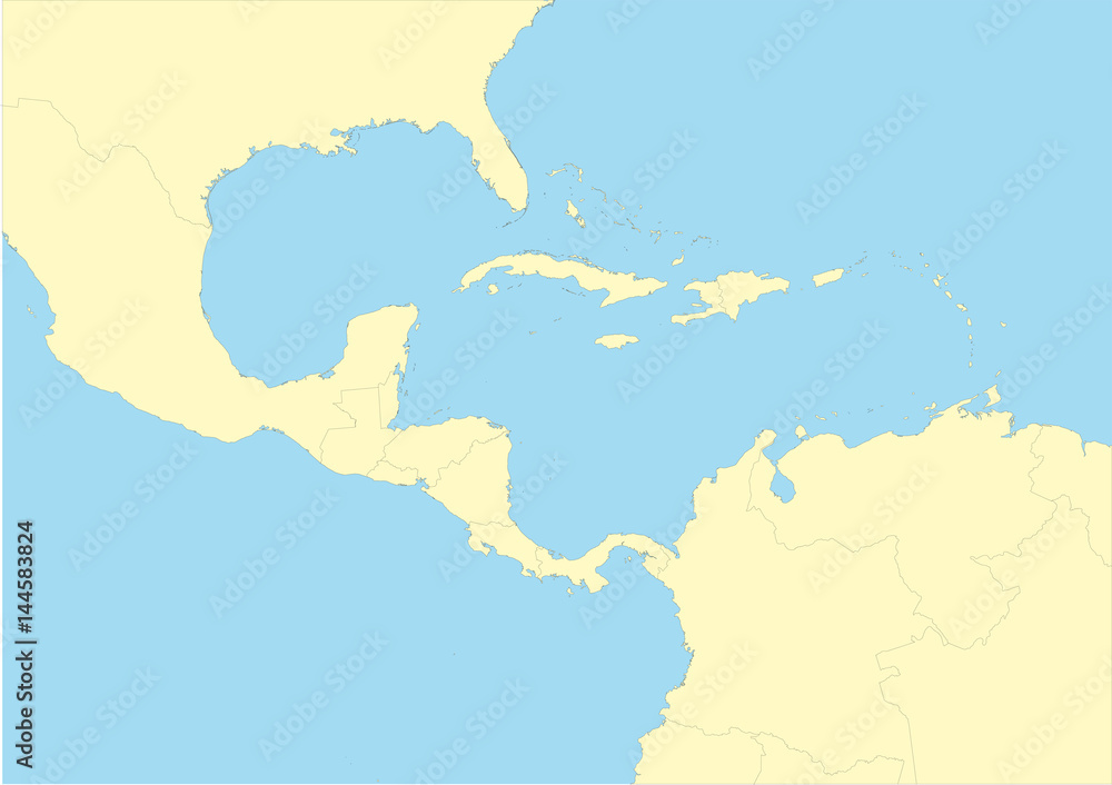 vector map of Central America