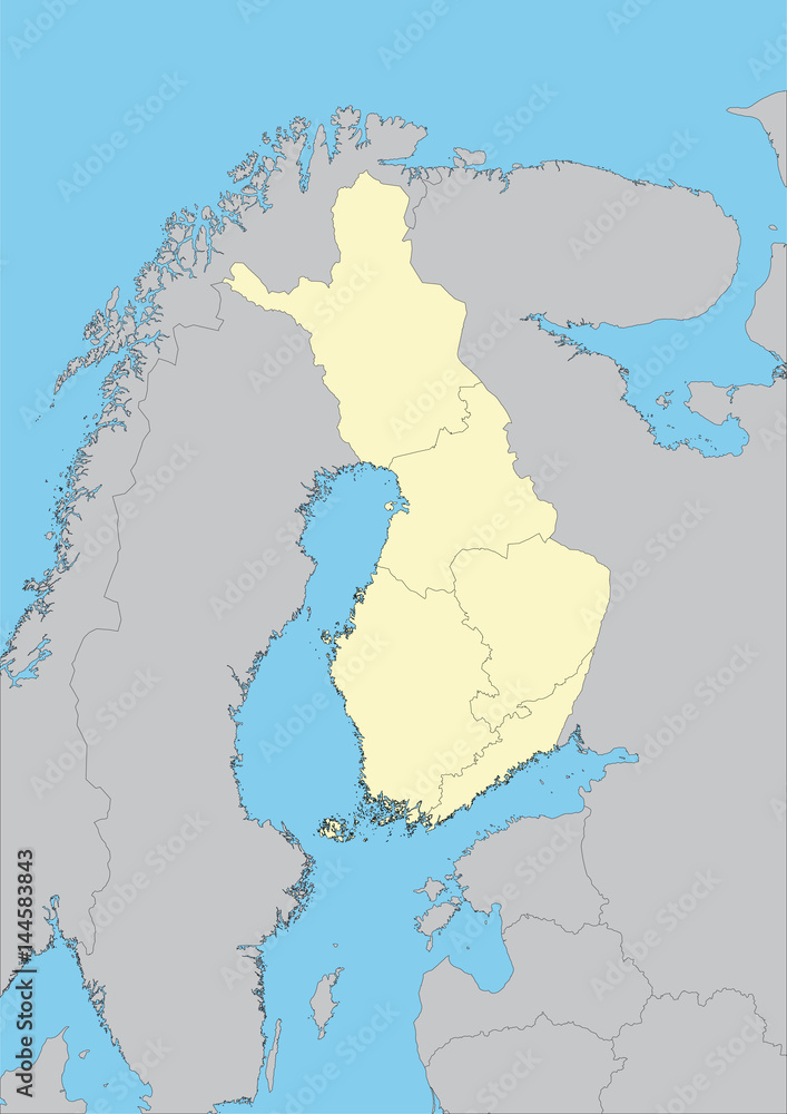 Vector map of Finland