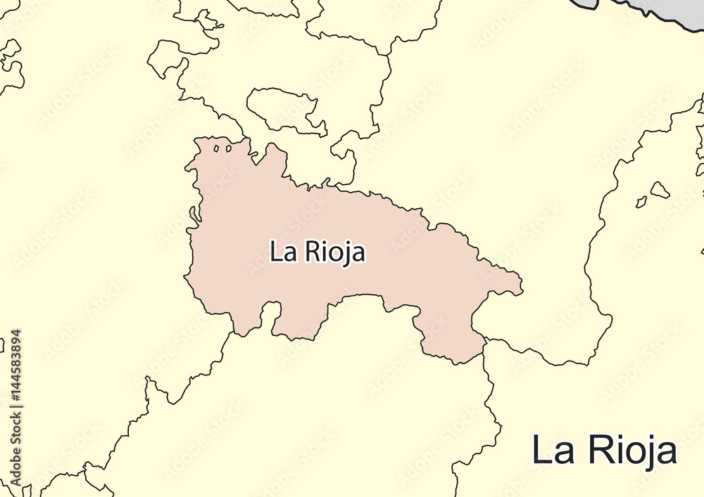 Vector map of the spanish autonomous community of La Rioja