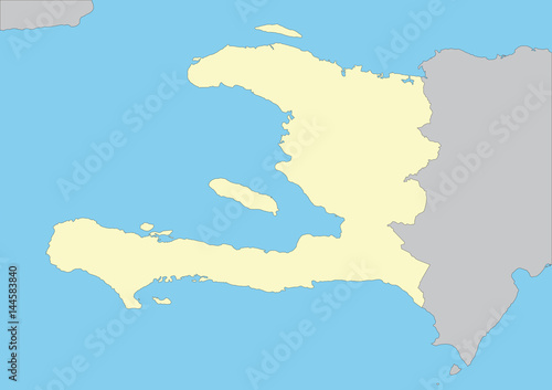 Vector map of Haiti