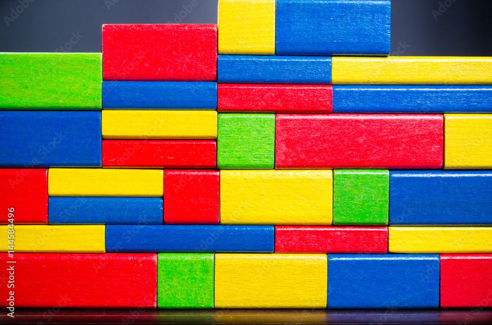 wooden toy blocks background