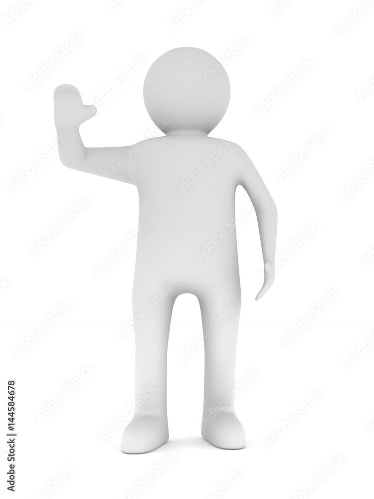 man on white background. Isolated 3D illustration man on white background. Isolated 3D illustration