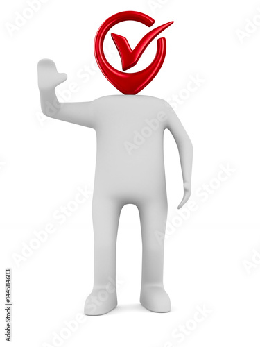 man on white background. Is...