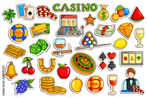 Sticker collection for Casino and Gambling object icon