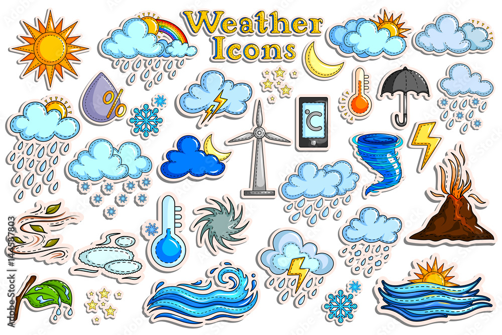 Sticker collection for Weather Forecast Icon