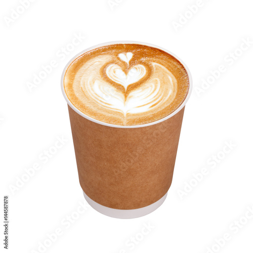 Obraz na płótnie Take-out coffee with cup holder on white background w salonie