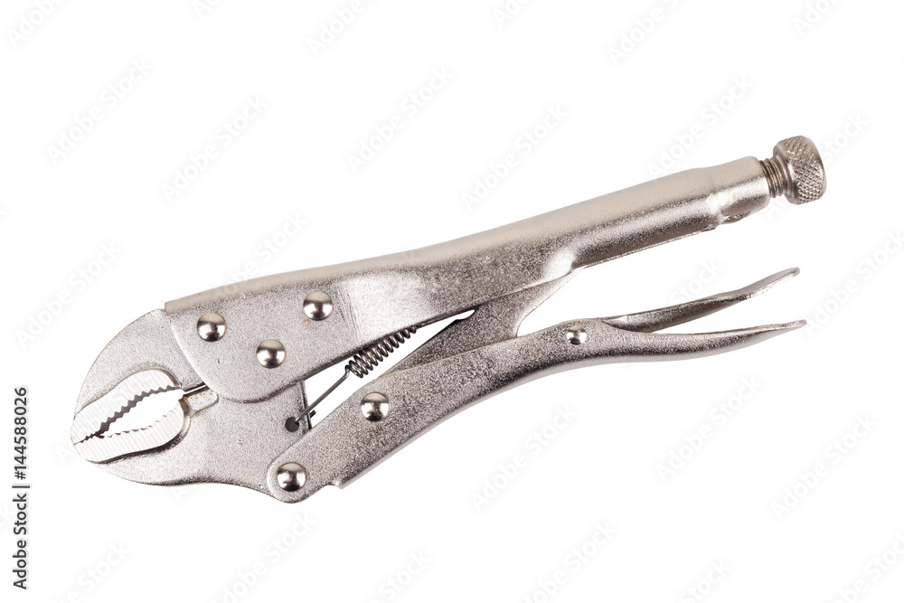 locking pliers isolated on a white background locking pliers isolated on a white background