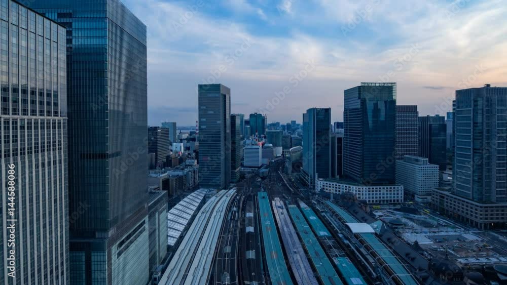 Tokyo station Magic hour Timelapse Tokyo station Magic hour Timelapse