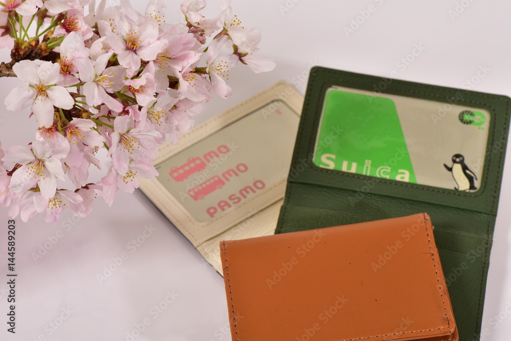 Obraz premium Sakura i bilet IC