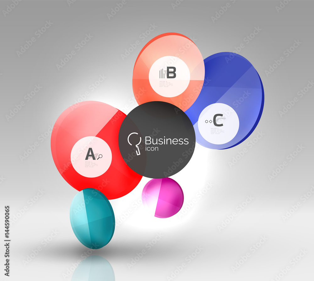 Circle modern business infographics design template Circle modern business infographics design template