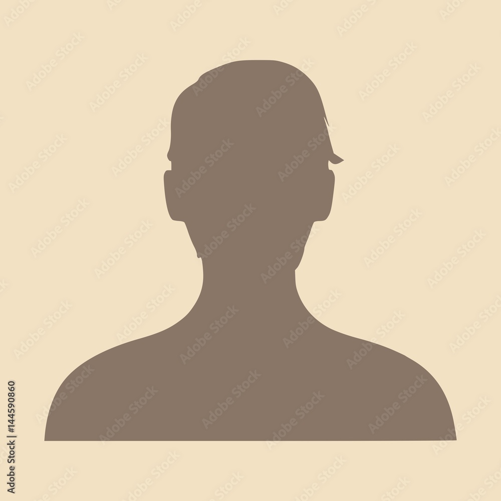Face profile view. Elegant silhouette of a female head. Vector Illustration. Short hair. Monochrome gamma. Face profile view. Elegant silhouette of a female head. Vector Illustration. Short hair. Monochrome gamma.